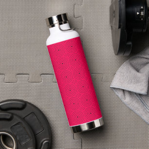 Retro Repeat Circles Water Bottle