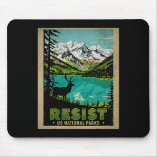 Retro Resist Alt Us National Park Service - Protes Mouse Mat