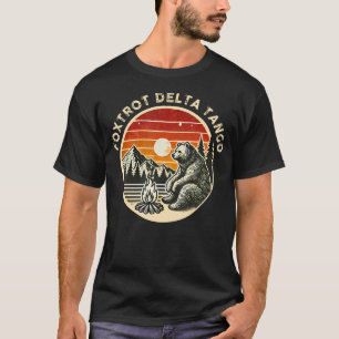 Retro Resist Bear Camping Hiking Foxtrots Deltas T T-Shirt