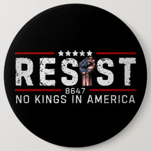 Retro Resist No Kings In America 6 Cm Round Badge