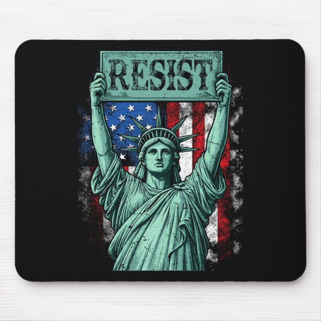 Retro Resist Not My President Anti-trump  Mouse Mat (Front)