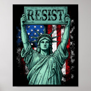 Retro Resist Not My President Anti-trump  Poster