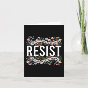 Retro Resist Not My President Card