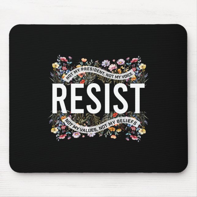 Retro Resist Not My President  Mouse Mat (Front)