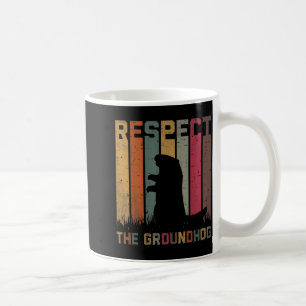 Retro Respect The Groundhog Woodchuck Animal Groun Coffee Mug