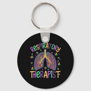 Retro Respiratory Therapy Rt Therapist Mardi Gras Key Ring