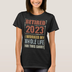 Retro Retired 2023 Retirement Men Women Humour T-Shirt