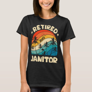 Retro Retired Janitor Vintage Retirement Worked T-Shirt