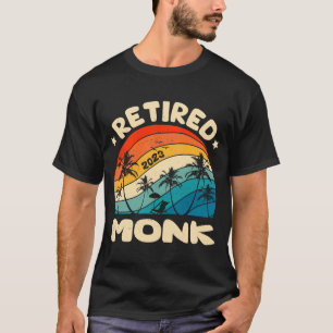 Retro Retired Monk Vintage Retirement Worked T-Shirt