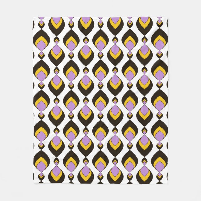 Retro, retro ornament fleece blanket (Front)