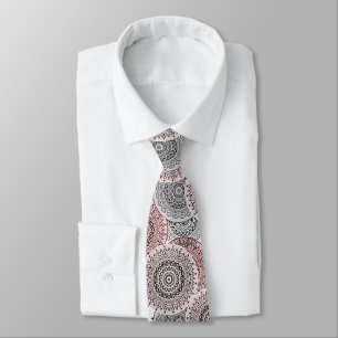 Retro, retro pattern, blue and pink,  elegant tie