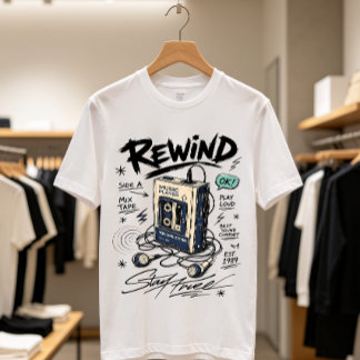 Retro Rewind Cassette Player Music T-Shirt