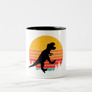 Retro Rex Roars Two-Tone Coffee Mug