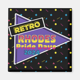 Retro Rhodes Pride Days 2024 magnet