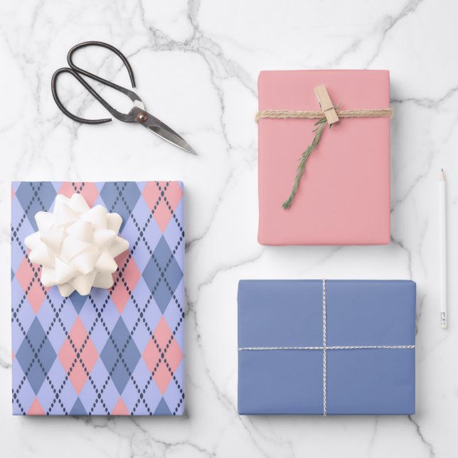 Retro rhombic pattern.  wrapping paper sheet (Front)