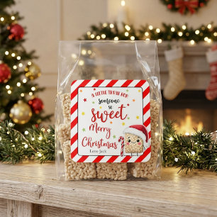 Retro Rice Crispy Christmas Someone Sweet Favour Square Sticker