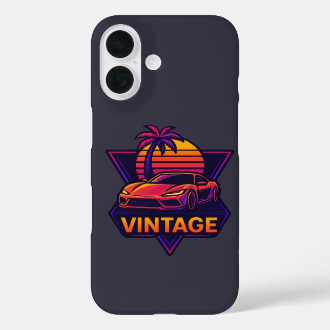 Retro Ride Vibes – Sunset Speed Aesthetic Case-Mate iPhone Case (Back)