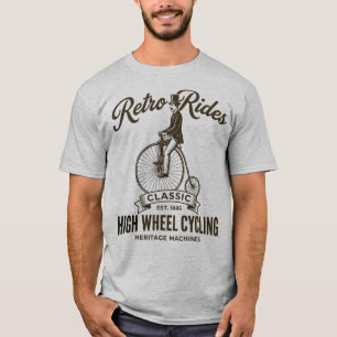 Retro Rider – Classic High Wheel Cycling Heritage T-Shirt