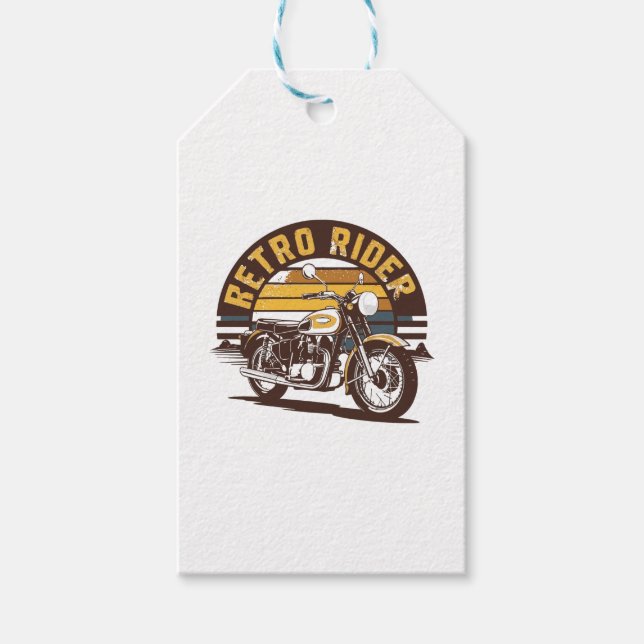 Retro Rider � Motorcycle Gift Tags (Front)