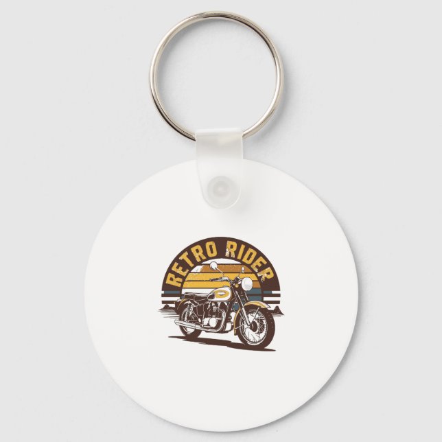 Retro Rider � Motorcycle Key Ring (Front)
