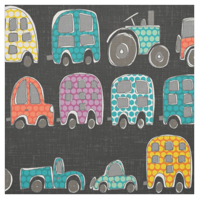 retro rides graphite fabric (Swatch)