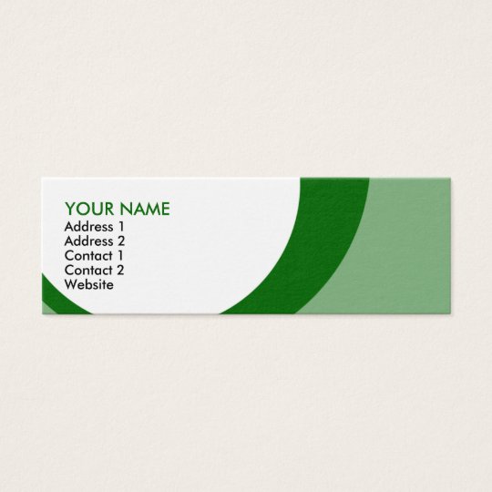 retro rings greens mini business card