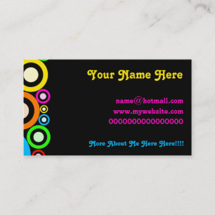 Retro Rings Wallpaper Business Card