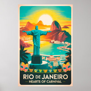 Retro Rio – Christ the Redeemer Poster