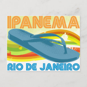 Retro Rio Ipanema Postcard