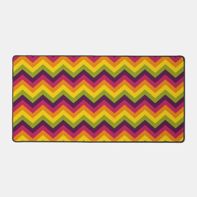 Retro Ripple Zigzag Desk mat (Front)
