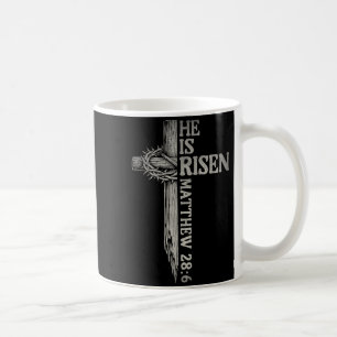 Retro Risen Cross for Boys Men Women Easter Day Coffee Mug
