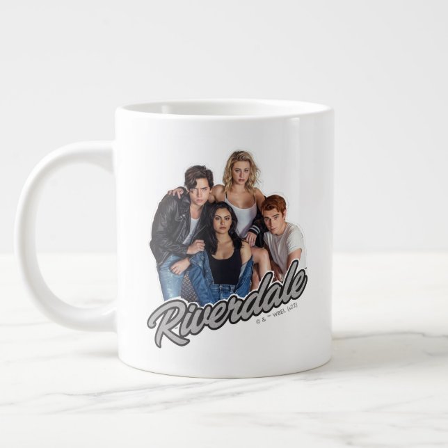 Retro Riverdale Group Graphic Large Coffee Mug (Left)