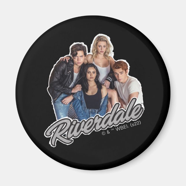 Retro Riverdale Group Graphic Magnet (Front)