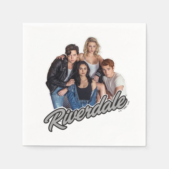Retro Riverdale Group Graphic Napkin (Front)