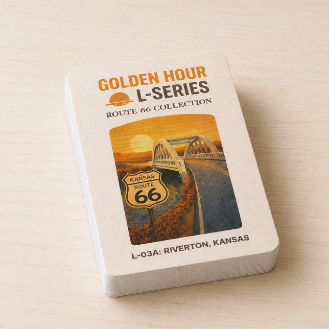 Retro Riverton Kansas Route 66 Bridge Playing Card (Creator Uploaded)