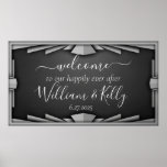 Retro Roaring 20's Art Deco Style Black Elegant Poster<br><div class="desc">Roaring 20's Art Deco Style Black Elegance. Customise with your own text!</div>