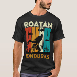 Retro Roatan Honduras Scuba Diving Roatan Souvenir T-Shirt