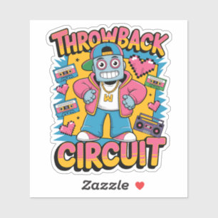 Retro Robot 90s Hip Hop Design – Fun Cartoon Throw