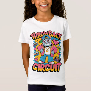 Retro Robot 90s Hip Hop Design – Fun Cartoon Throw T-Shirt