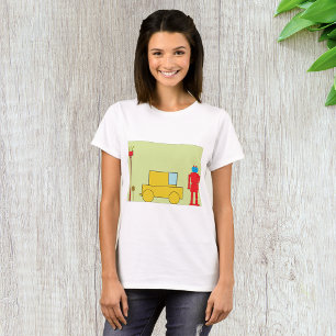 Retro Robot And Car T-Shirt