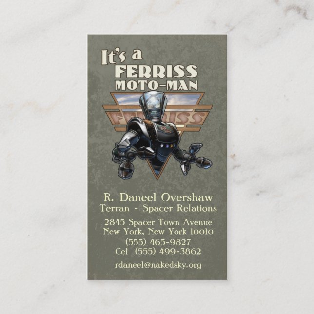 Retro Robot Business Card (Front)