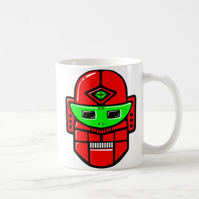 Retro Robot Head Coffee Mug (Right)