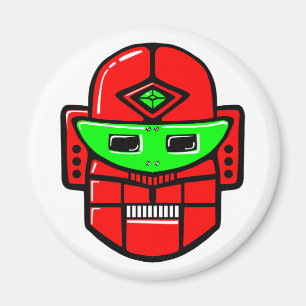 Retro Robot Head Magnet