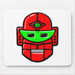Retro Robot Head Mouse Mat