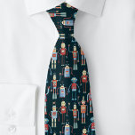 Retro Robot Pattern Dark Tie<br><div class="desc">Cute and helpful looking retro 1950s style robots. Grandad probably made these in his shed. Artificial Intelligence, but not in a scary way. Original art by Nic Squirrell.</div>