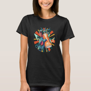 Retro Robot Spray Paint Vintage Graffiti Artist T-Shirt