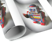 Retro Robot Wrapping Paper (Roll Corner)