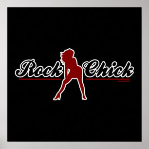 Retro Rock Chick Poster