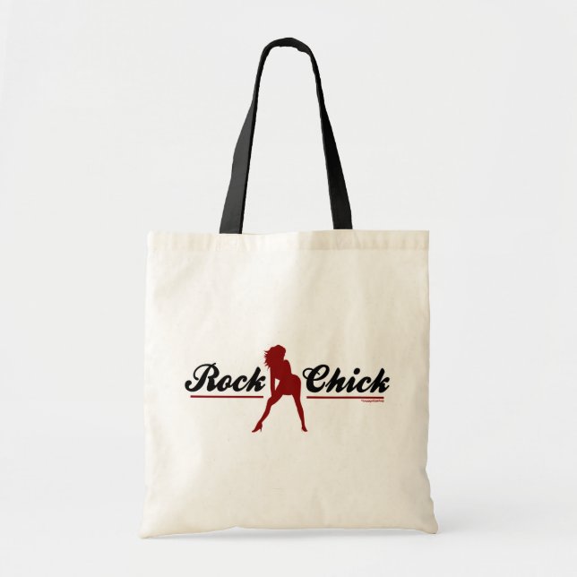 Retro Rock Chick Tote Bag (Front)
