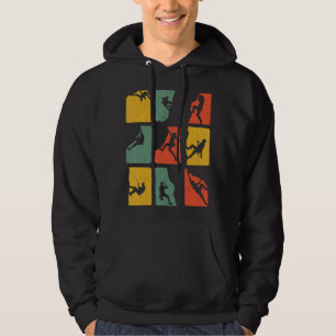 Retro Rock Climber Vintage Climbing Mountains Clim Hoodie